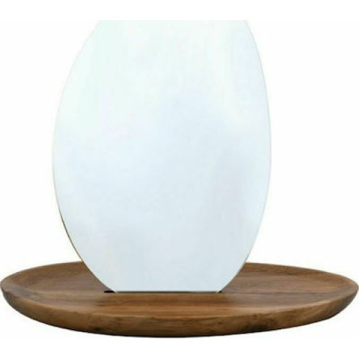 Επιτραπέζιος καθρέπτης από επεξεργασμένο ξύλο & γυαλί Alesia Mirror by Spirella 21x14 cm