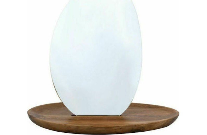 Επιτραπέζιος καθρέπτης από επεξεργασμένο ξύλο & γυαλί Alesia Mirror by Spirella 21x14 cm