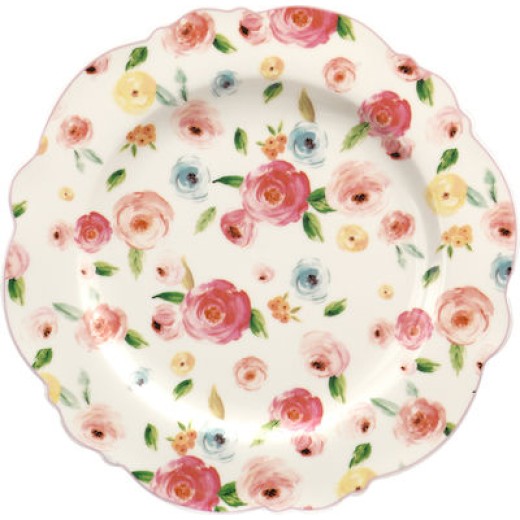 Cryspo Trio Primavera Πιάτο Ρηχό από Πορσελάνη Μπεζ με Διάμετρο 27cm