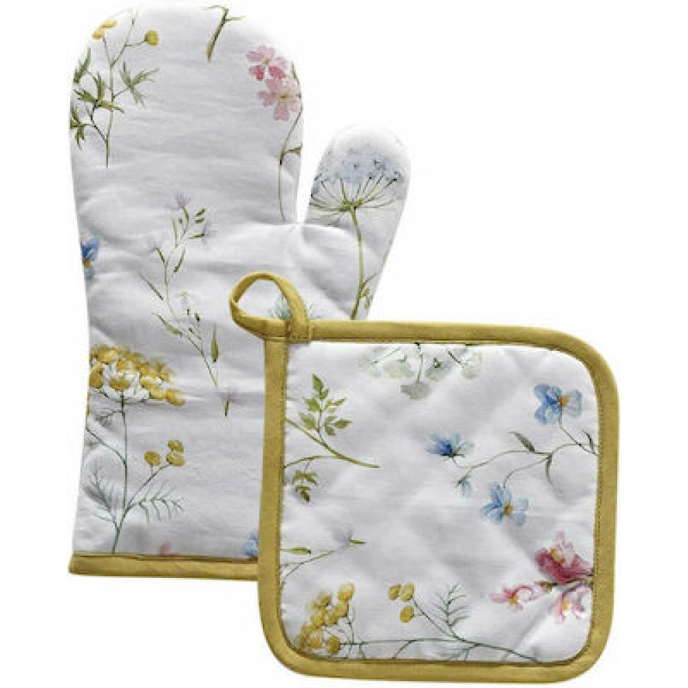 Kentia Primavera Σετ Γάντι & Πιάστρα Κουζίνας Υφασμάτινο 2τμχ