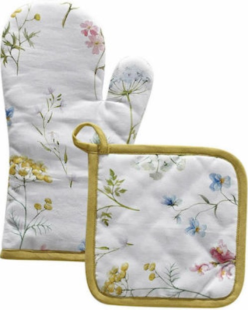 Kentia Primavera Σετ Γάντι & Πιάστρα Κουζίνας Υφασμάτινο 2τμχ