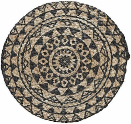 Kentia Σουπλά Στρογγυλό Υφασμάτινο Μπεζ 38cm