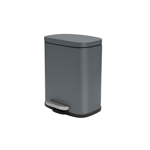 Κάδος ορθογώνιος γκρι soft close 5 lt. Akira by Spirella
