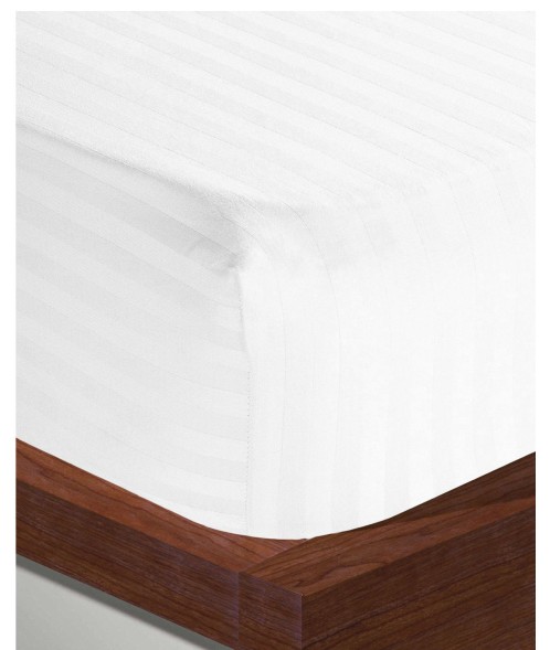 Σεντόνι ξενοδοχειακό με λάστιχο ρίγα 1 εκ. 160X200+25 εκ. 100% Βαμβακοσατέν T250