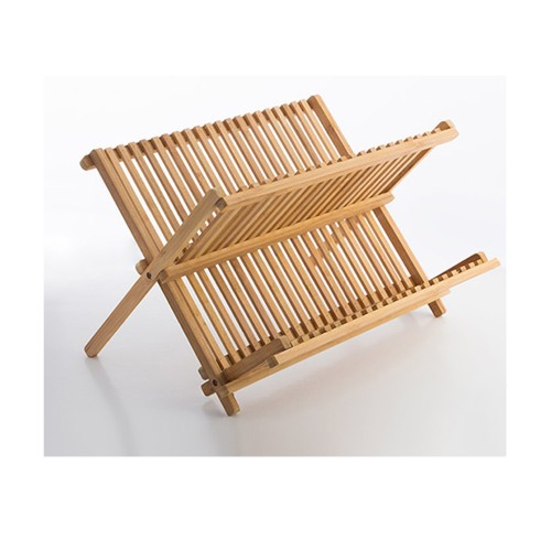 Πιατοθήκη ξύλινη (μασίφ) χρώμα οξιάς 51x28x25 εκ.