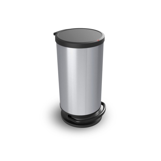 Κάδος απορριμάτων πλαστικός ασημί 30 Lt. by Rotho 29X64,50 εκ. (Swiss Made)
