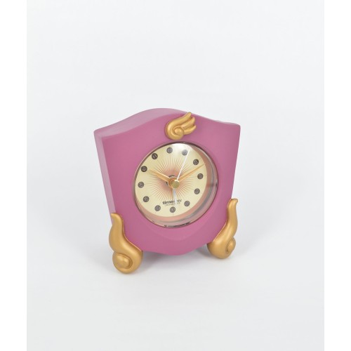 Ρολόι με ξυπνητήρι επιτραπέζιο πέτρινο (μωβ)