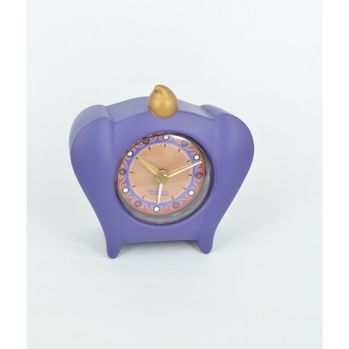 Πέτρινο επιτραπέζιο ρολόι με ξυπνητήρι (βιολετί)
