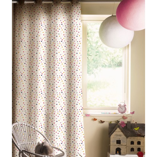 Ύφασμα πουά με το μέτρο για κουρτίνα βαμβακερό Φ. 1,40 μ. (Α)