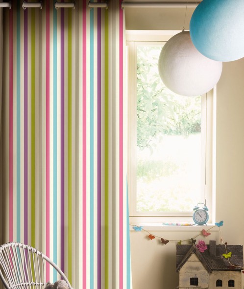 Ριγέ ύφασμα βαμβακερό Romantic stripes Φ. 1,40 μ.