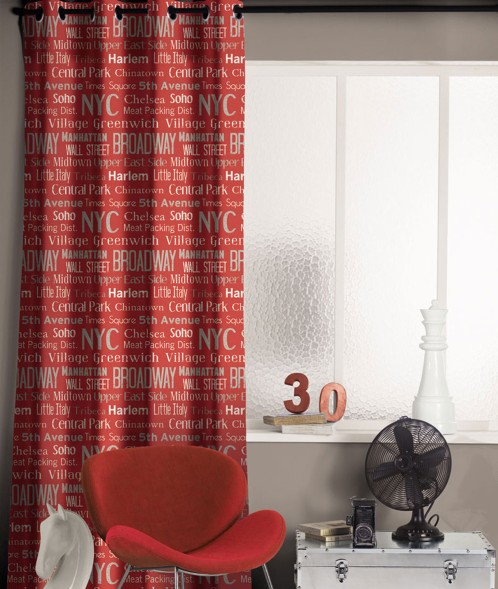 Ύφασμα με το μέτρο βαμβακερό NY red Φ. 1,40 μ.