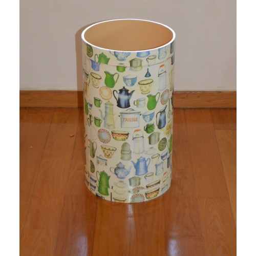 Κάδος χρωματιστός με τσαγιέρες 44X25 εκ.