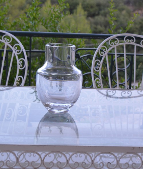 Βάζο σαν πιθάρι γυαλί κρύσταλλο 25X10 εκ.