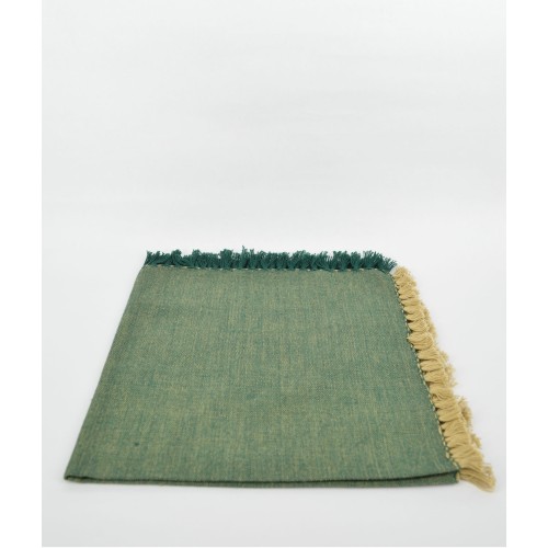 Πετσέτα φαγητού μονόχρωμη πράσινη πετροπλυμένη βαμβακερή