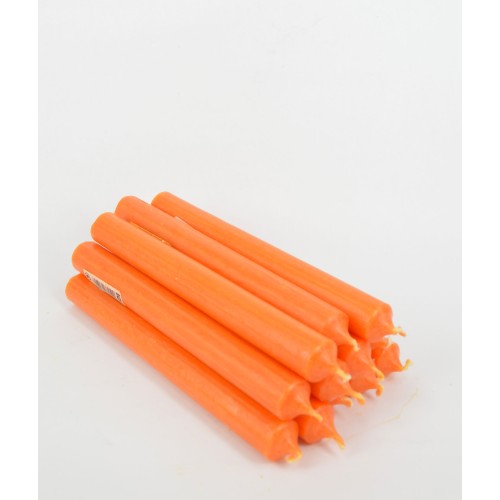 Κεριά πορτοκαλί σετ 12 τμχ. Jeans by Eika