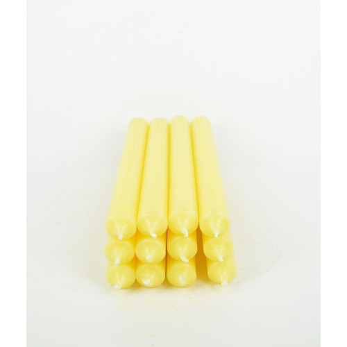 Κεριά κίτρινα σετ 12 τμχ. Jeans by Eika