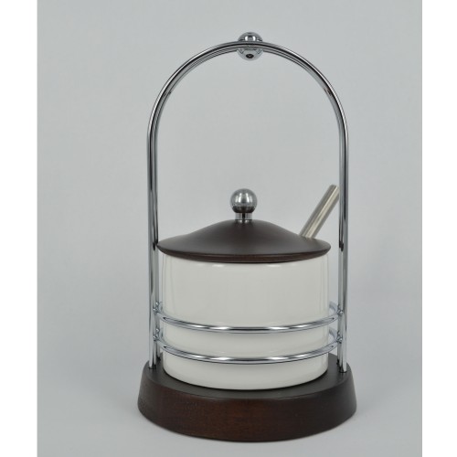 Μπολ με καπάκι και κουτάλι σε βάση