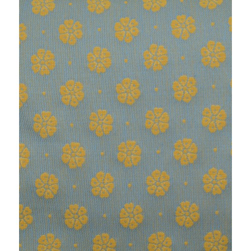 Ύφασμα διπλής όψης βαμβακερό σιέλ/όχρα