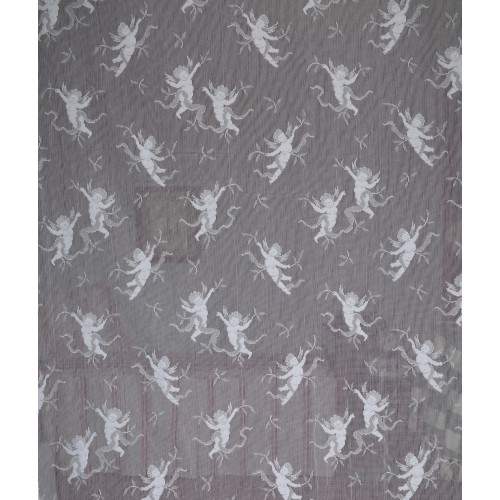 Δαντέλα ύφασμα με αγγελάκια βαμβακερή Φ.1,50 μ.