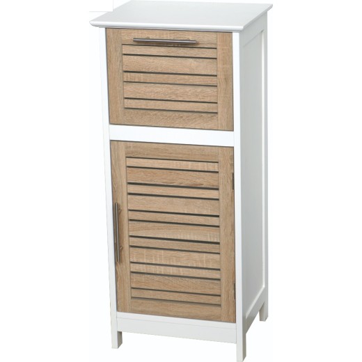 Έπιπλο Mdf/Βελανιδιά με 1 Συρτάρι και 1 Ντουλάπι με 1 Ράφι στο Εσωτερικό