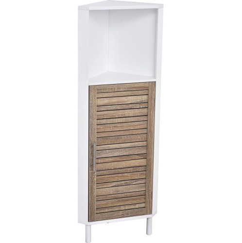 Έπιπλο Mdf/Βελανιδιά με 1 Ράφι και 1 Ντουλάπι με 1 Ράφι στο Εσωτερικό 30x30x118 cm