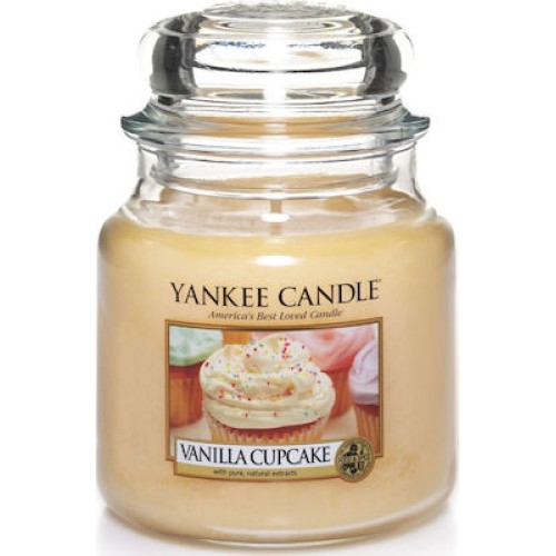 Yankee Candle Αρωματικό Κερί σε Γυάλινο Δοχείο Medium σειρά Vanilla Cupcake 411gr