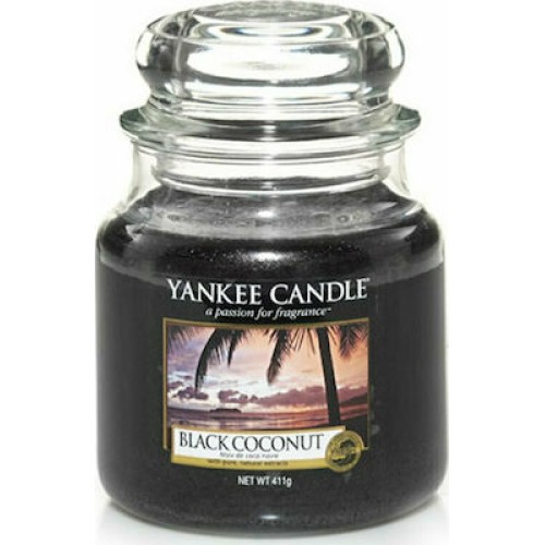 Yankee Candle Κερί σε Γυάλινο Δοχείο Medium σειρά Black Coconut 411gr