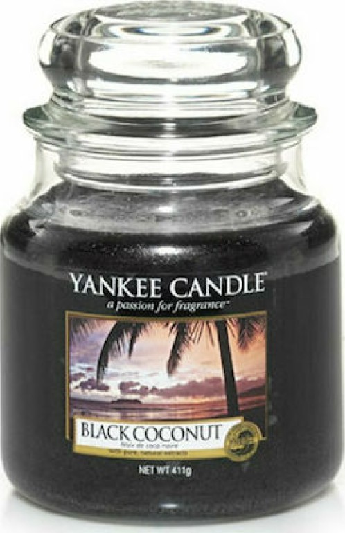 Yankee Candle Κερί σε Γυάλινο Δοχείο Medium σειρά Black Coconut 411gr