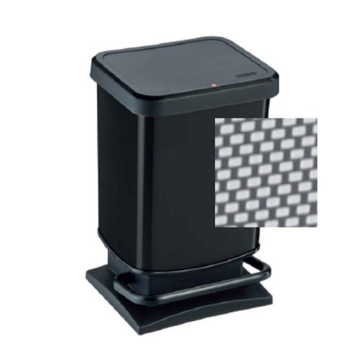 Κάδος απορριμάτων μαύρος 20 Lt. Paso by Rotho 26,60x29x45,70 εκ. (Swiss Made)