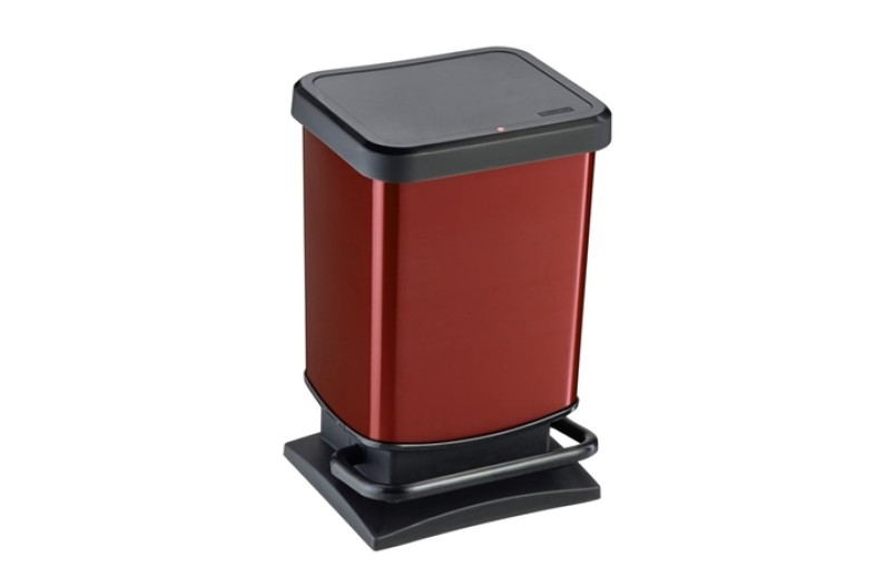 Κάδος απορριμάτων κόκκινος 20 Lt. Paso by Rotho 26,60x29x45,70 εκ. (Swiss Made)