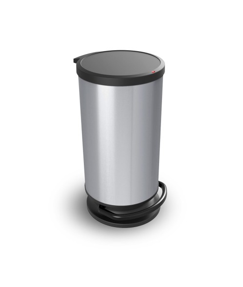 Κάδος απορριμάτων πλαστικός ασημί 20 Lt. by Rotho 29X42,50 εκ. (Swiss Made)