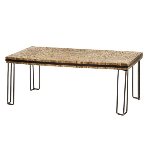 Τραπέζι σαλονιού από ξύλινους κορμούς - 120cm  x 60cm  x 40cm