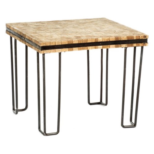 Τραπέζι σαλονιού από ξύλινους κορμούς - 55cm  x 55cm  x 40cm