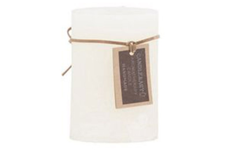 Κερί μεγάλο λευκό - 7cm  x 7cm  x 10cm