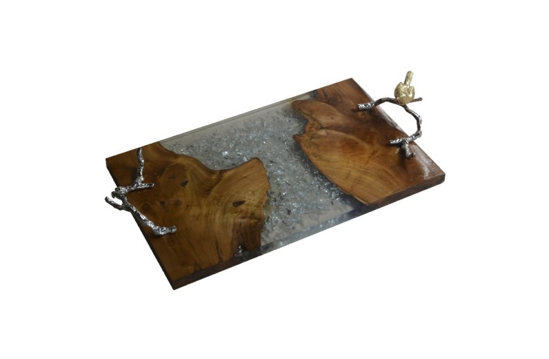 Δίσκος διακοσμητικός teak 