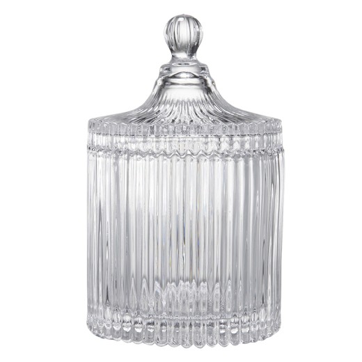 Δοχείο γυάλινο με καπάκι - 10.49cm  x 10.49cm  x 15.49cm