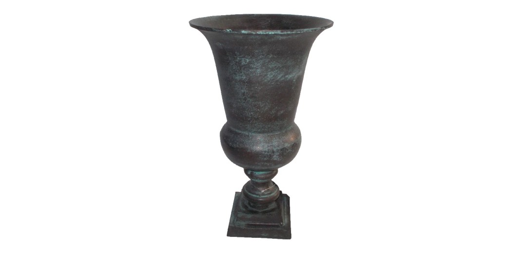 Βάζο διακοσμητικό μεταλλικό - 23cm  x 23cm  x 37cm