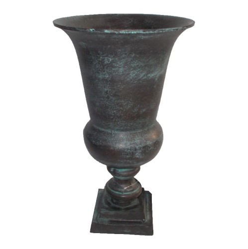 Βάζο διακοσμητικό μεταλλικό - 23cm  x 23cm  x 37cm