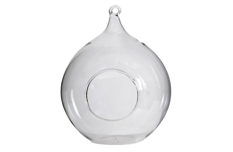 Δοχείο γυάλινο για τάισμα πουλιών - 14.70cm  x 14.70cm  x 17.80cm