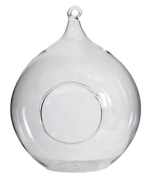 Δοχείο γυάλινο για τάισμα πουλιών - 14.70cm  x 14.70cm  x 17.80cm