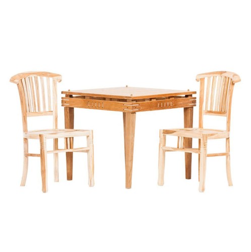 Τραπέζι τραπεζαρίας τετράγωνο teak - 80cm  x 80cm  x 75cm