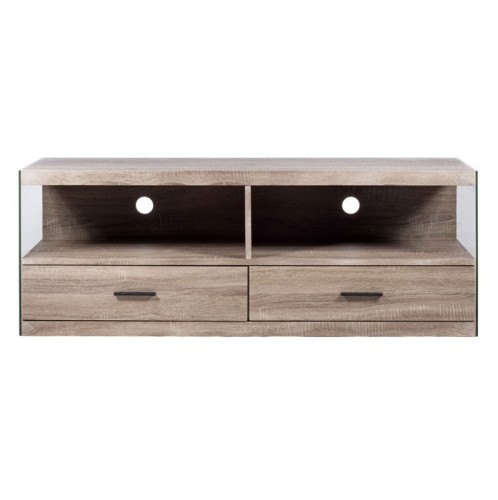 Έπιπλο τηλεόρασης MDF με γυάλινα πλαϊνά - 121cm  x 39.50cm  x 44cm