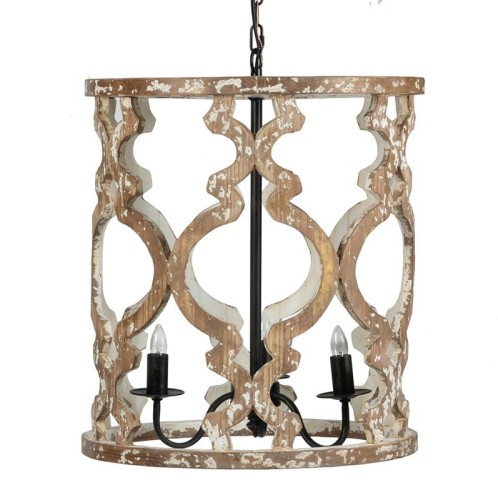 Artekko Fleuhlas Ξύλινο Πεντάφωτο Φωτιστικό Οροφής (56x78) E14 - 47cm  x 47cm  x 59cm