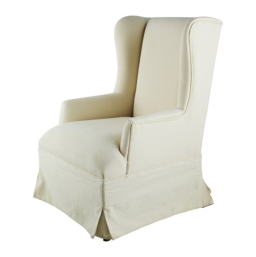 Μπερζέρα υφασμάτινη λευκή 66 * 78.7 * 110.5cm - 66cm  x 78.7cm  x 110.5cm