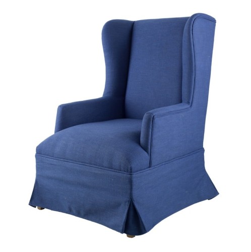 Μπερζέρα υφασμάτινη μπλε 66 * 78.7 * 110.5cm - 66cm  x 78.7cm  x 110.5cm