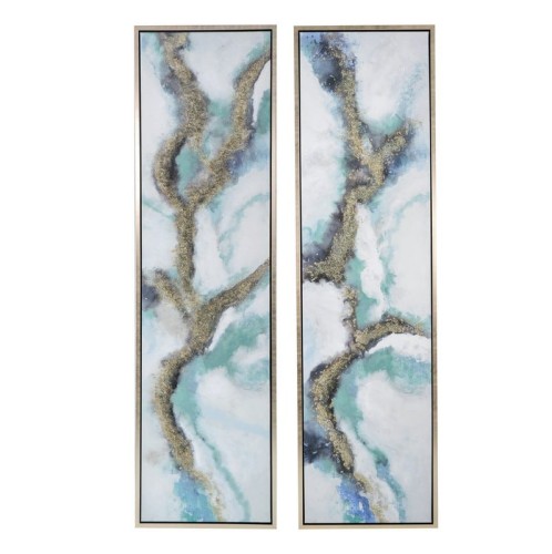 Καμβάς Clouds 2 Τεμάχια Ελαιογραφία (50,03x3,81x180,08) - 50.03cm  x 3.81cm  x 180.08cm