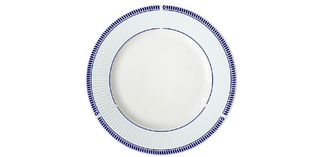 Πιάτο φαγητού 27cm μπλε περίγραμμα TC-3410 - 27cm  x 27cm 