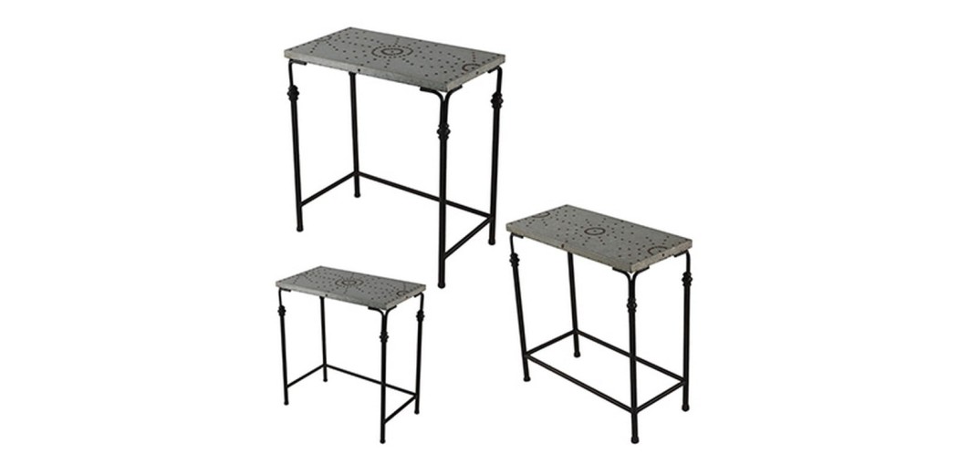 Artekko Zrils Μεταλλικές Ανθοστήλες Σετ 3 Τεμαχίων - 61cm  x 36cm  x 66cm
