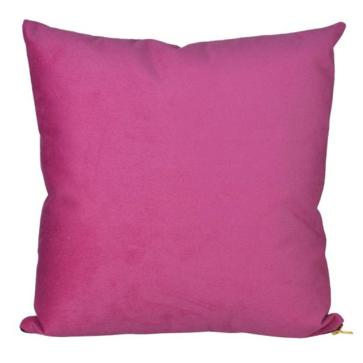 Artekko Voay Διακοσμητικό Φούξια Μαξιλάρι Καναπέ 45cm - 45cm  x 45cm  x 15cm