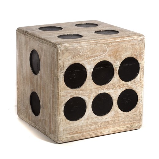 Σκαμπώ ξύλινο ζάρι 40X40X40 - 40cm  x 40cm  x 40cm